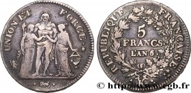 DIRECTOIRE
Type : 5 francs Union et Force, Union serré, avec glands intérieurs et gland extérieur 
Date : An 6/5/4 (1797-1798) 
Mint name / Town : Bor...