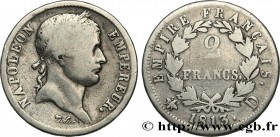 PREMIER EMPIRE / FIRST FRENCH EMPIRE
Type : 2 francs Napoléon Ier tête laurée, Empire français 
Date : 1813 
Mint name / Town : Lyon 
Quantity minted ...