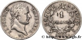 PREMIER EMPIRE / FIRST FRENCH EMPIRE
Type : 1 franc Napoléon Ier tête laurée, Empire français 
Date : 1811 
Mint name / Town : Bordeaux 
Quantity mint...