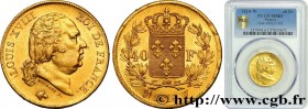LOUIS XVIII
Type : 40 francs or Louis XVIII 
Date : 1818 
Mint name / Town : Lille 
Quantity minted : 352494 
Metal : gold 
Millesimal fineness : 900 ...