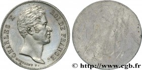 CHARLES X
Type : Epreuve uniface d'avers de 40 francs par Montagny 
Date : n.d. 
Mint name / Town : Paris 
Metal : tin 
Diameter : 26  mm
Weight : 6,3...