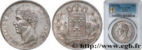 CHARLES X
Type : 5 francs Charles X, 2e type 
Date : 1827 
Mint name / Town : Marseille 
Quantity minted : 1.529.852 
Metal : silver 
Diameter : 37,23...