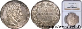 LOUIS-PHILIPPE I
Type : 5 francs IIIe type Domard 
Date : 1847 
Mint name / Town : Paris 
Quantity minted : 12.617.926 
Metal : silver 
Millesimal fin...
