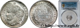 II REPUBLIC
Type : 20 centimes Cérès, IIe République 
Date : 1850 
Mint name / Town : Paris 
Quantity minted : 6173221 
Metal : silver 
Millesimal fin...
