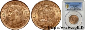 SECOND EMPIRE
Type : Cinq centimes Napoléon III, tête nue 
Date : 1854 
Mint name / Town : Paris 
Quantity minted : 28739904 
Metal : bronze 
Diameter...
