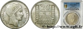 III REPUBLIC
Type : 20 francs Turin 
Date : 1937 
Quantity minted : 1.189.205 
Metal : silver 
Diameter : 35  mm
Orientation dies : 6  h.
Weight : 20 ...