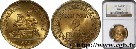III REPUBLIC
Type : 2 francs Chambres de Commerce 
Date : 1923 
Quantity minted : 43.960.369 
Metal : bronze-aluminium 
Diameter : 27  mm
Orientation ...