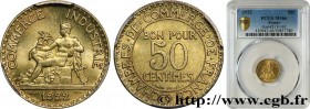 III REPUBLIC
Type : 50 centimes Chambres de Commerce 
Date : 1922 
Mint name / Town : Paris 
Quantity minted : 86225994 
Metal : bronze-aluminium 
Dia...