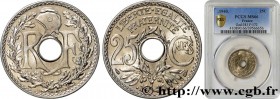 III REPUBLIC
Type : 25 centimes Lindauer, maillechort 
Date : .1940. 
Date : 1940 
Quantity minted : 3.446.375 
Metal : nickel silver 
Diameter : 24  ...