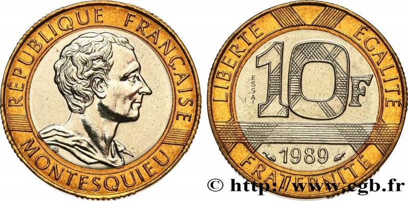 V REPUBLIC
Type : Essai de 10 francs Montesquieu 
Date : 1989 
Mint name / Town ...