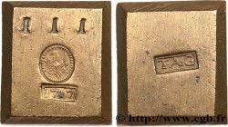 GERMANY - COIN WEIGHT
Type : Poids monétaire de trois onces 
Date : 1717 
Metal : copper 
Diameter : 34  mm
Orientation dies : 6  h.
Weight : 91,83  g...