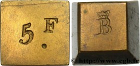 FRANCE - MONETARY WEIGHT
Type : Poids monétaire pour la pièce de 5 francs argent 
Date : n.d. 
Metal : brass 
Diameter : 17  mm
Weight : 25,07  g.
Obv...