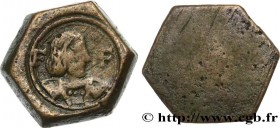 ITALY - DUCHY OF MILAN - MONETARY WEIGHT
Type : Poids monétaire pour le teston 
Date : n.d. 
Metal : brass 
Diameter : 21  mm
Weight : 9,28  g.
Obvers...