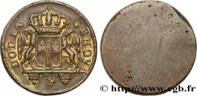 ITALY - GENOA - MONETARY WEIGHT
Type : Poids monétaire pour la pièce de 48 lires de Gênes 
Date : (après 1793) 
Date : n.d. 
Metal : brass 
Diameter :...