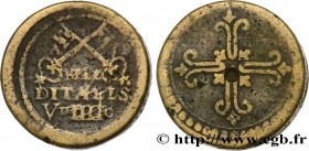 ITALY - MONETARY WEIGHT
Type : Poids monétaire pour le quadruple pistole des Papes (inscription erronée) 
Date : n.d. 
Metal : brass 
Diameter : 21  m...