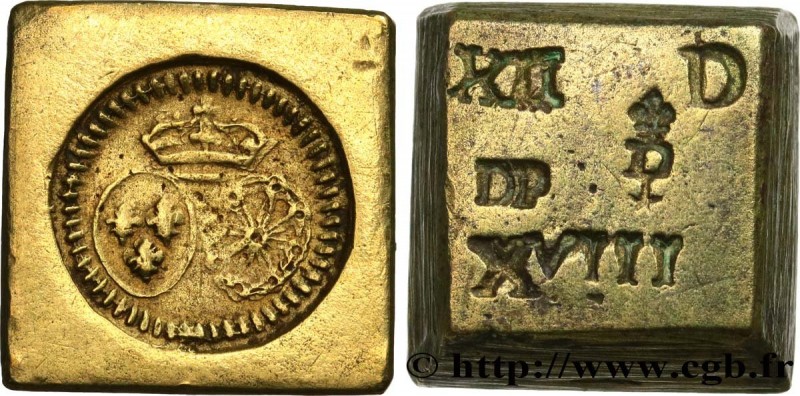 LOUIS XV AND LOUIS XVI - COIN WEIGHT
Type : Poids monétaire pour le double louis...