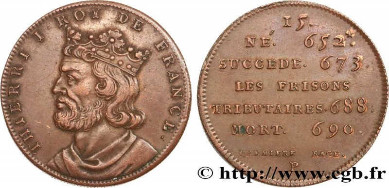 METALLIC SERIES OF THE KINGS OF FRANCE 
Type : Règne de THIERRY III - 15 - frapp...