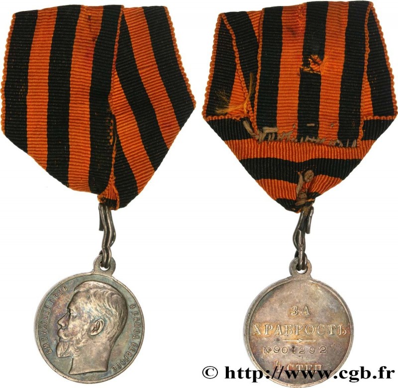 RUSSIA - NICHOLAS II
Type : Médaille de bravoure, 4e classe, Ordre de Saint Geor...