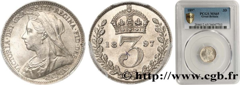 GREAT-BRITAIN - VICTORIA
Type : 3 Pence buste dit Old Head 
Date : 1897 
Quantit...