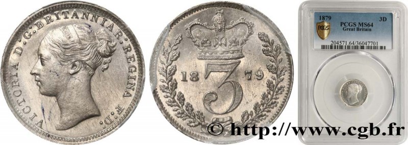 GREAT-BRITAIN - VICTORIA
Type : 3 Pence “Bun Head” 
Date : 1879 
Quantity minted...