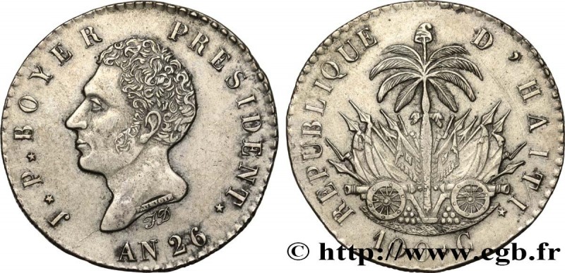 HAITI - REPUBLIC
Type : 100 Centimes Jean-Pierre Boyer an 26 
Date : 1829 
Quant...