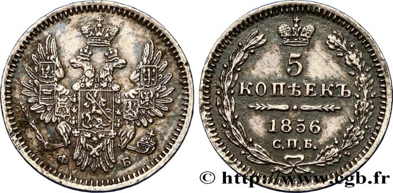 RUSSIA
Type : 5 Kopecks Alexandre II 
Date : 1856 
Mint name / Town : Saint-Pete...