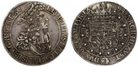 Austria 1 Thaler 1694 Hall. Leopold I(1657-1705). Averse: Old laureate bust right in inner circle. Averse Legend: LEOPOLDVS • D: G: ROM: IMP: SE: A: G...