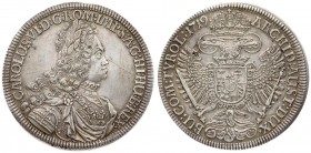 Austria 1 Thaler 1719 Hall. Charles VI(1711-1740). Averse: Laureate bust of Emperor to right. Reverse: Arms on breast of crowned double-headed eagle. ...
