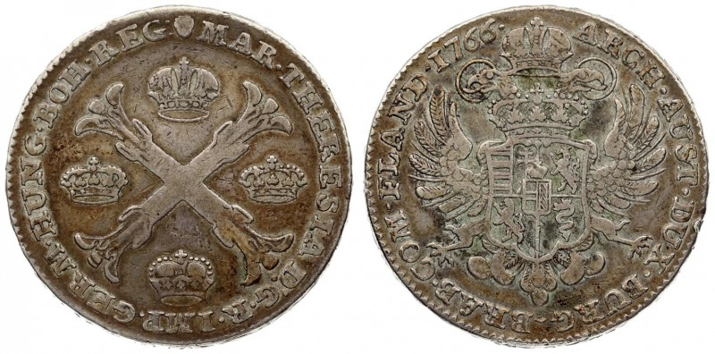 Austria Austrian Netherlands 1 Thaler 1766(b) Maria Theresia(1740-1780). Averse:...