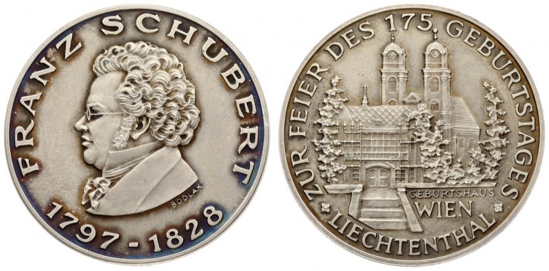Austria Medal Franz Schubert (1972). Franz Schubert medal 1797-1828 Lichtenthal ...