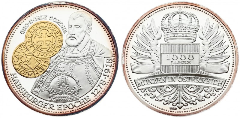 Austria Medal 1000 years of coins in Austria (2002) Habsburg Era 1278-1918 Oro-D...