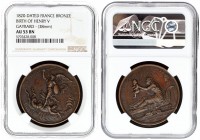 France Medal 1820 Commemorating the birth of Henri V. Louis XVIII (1814-1824). Averse legend: DIEU NOUS - L’A - DONNE. Averse description: In the fiel...