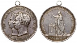 Germany Württemberg Medal 1823 Wilhelm I(1816-1864) Averse: Heads of Wilhelm I. a. Pauline l. Reverse: Stand. Wirtembergia next to the altar. Silver. ...