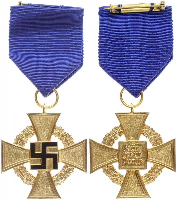 Germany Cross Medal (1938) For 40 years of civil service 2nd class in a box. The...