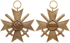 Germany Third Reich Badge War Merit Cross 2nd Class With Swords 1939. Bronze. Weight approx: 25.61 g. Diameter: 48 mm