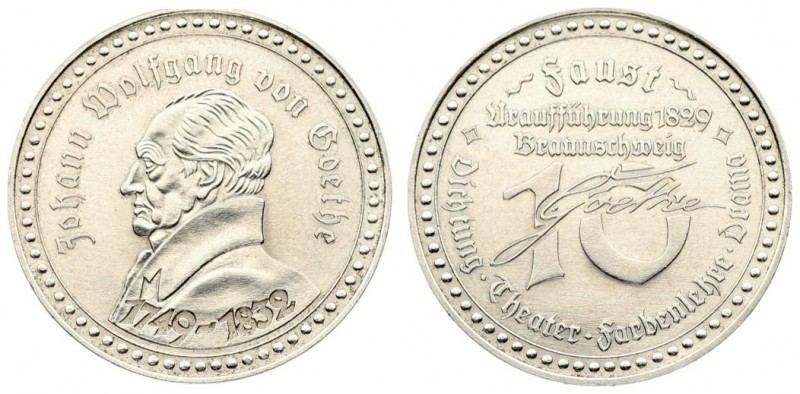 Germany Medal Goethe (1979) without year Braunschweig Faust - first performance ...