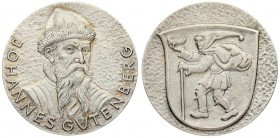 Germany Medal (1980) Johannes Gutenberg(1398-1468). Silver 1000. Weight approx: 25.33 g. Diameter: 40 mm