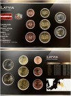 Latvia 3.88 EUR Plastefolder 1-50 Cent & 1-2 Euro 2014. Latvia coins set 2014 with Plastic perfect BU. SET of 8 Coins