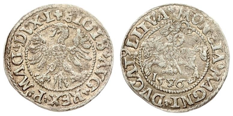 Lithuania 1/2 Grosz 1546 Vilnius. Sigismund II Augustus (1545-1572) - Lithuanian...