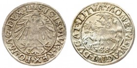 Lithuania 1/2 Grosz 1548 Vilnius. Sigismund II Augustus (1545-1572) - Lithuanian coins 1548 Vilnius; legend endings LI / LITVA; variety with Roman num...