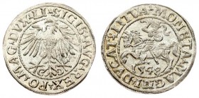 Lithuania 1/2 Grosz 1548 Vilnius. Sigismund II Augustus (1545-1572) - Lithuanian coins 1548 Vilnius; legend endings LI / LITVA; variety with Roman num...