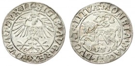 Lithuania 1/2 Grosz 1551 Vilnius. Sigismund II Augustus (1545-1572) - Lithuanian coins 1551 Vilnius; endings of LI / LITVA inscriptions. Silver. Cesnu...