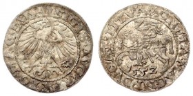 Lithuania 1/2 Grosz 1552 Vilnius. Sigismund II Augustus (1545-1572) - Lithuanian coins; 1/2 grosz 1552; Vilnius; ending of the inscription LI / LITVA;...