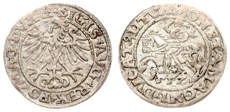 Lithuania 1/2 Grosz 1552 Vilnius. Sigismund II Augustus (1545-1572) - Lithuanian...