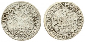 Lithuania 1/2 Grosz 1556 Vilnius. Sigismund II Augustus (1545-1572) - Lithuanian coins 1556 Vilnius; endings of LI / LITVA inscriptions. Silver. Cesnu...