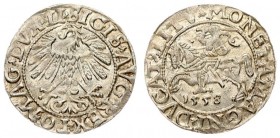 Lithuania 1/2 Grosz 1558 Vilnius. Sigismund II Augustus (1545-1572) - Lithuanian coins; 1/2 grosz 1558; Vilnius; ending of the inscription LI / LITV. ...