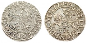 Lithuania 1/2 Grosz 1558 Vilnius. Sigismund II Augustus (1545-1572) - Lithuanian coins 1558 Vilnius; endings of the inscriptions LI / LITV. Silver. Ce...