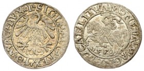 Lithuania 1/2 Grosz 1559 Vilnius. Sigismund II Augustus (1545-1572) - Lithuanian coins 1559 Vilnius; endings of the inscriptions L / LITVA. Silver. Ce...