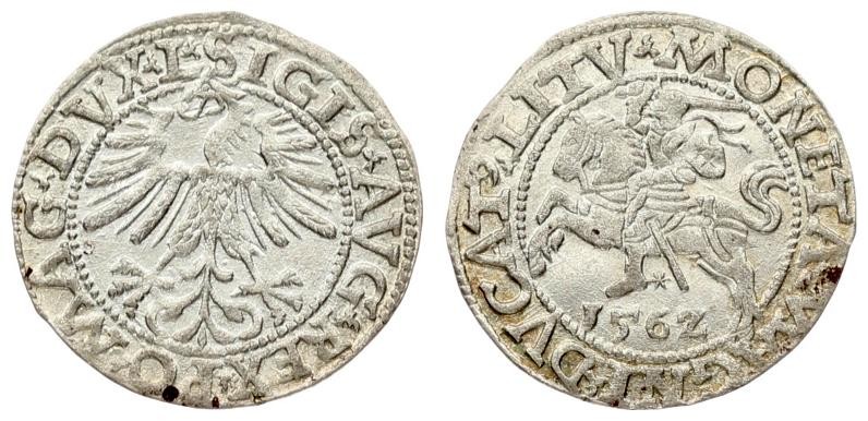 Lithuania 1/2 Grosz 1562 Vilnius. Sigismund II Augustus (1545-1572) - Lithuanian...