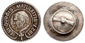 Lithuania Screwed Badge Jurgis Matulaitis 1871-1927. Brass silver plated. Weight approx: 4.50 g. Diameter: 20 mm